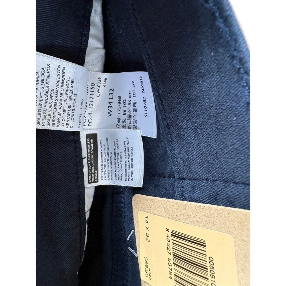 NWT Levi's 505 Regular Fit Pants Mens 34x32 Navy Blue Straight Workwear Premium